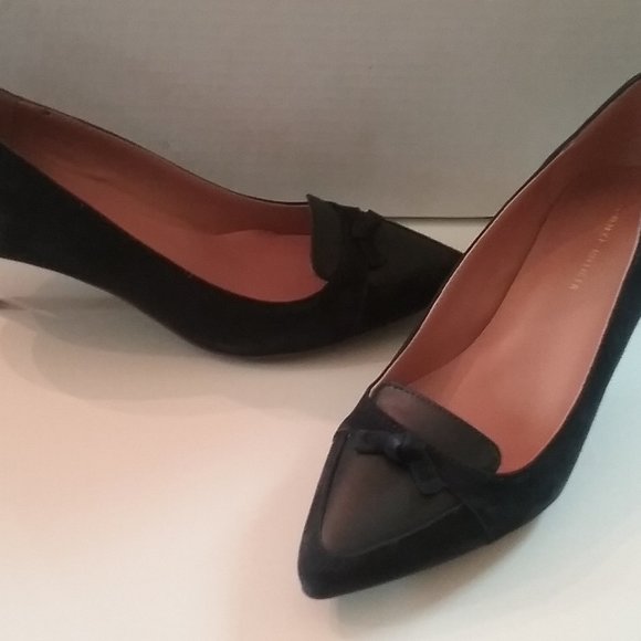 Tommy Hilfiger Navy Suede and Leather Navy Pump - Picture 2 of 2